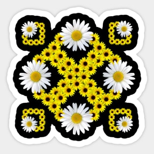 daisies sunflower pattern blooms blossom floral blooming daisy Sticker